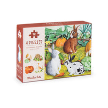 4 minipuzzles de animales (4 x 12 piezas)