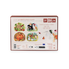 4 minipuzzles de animales (4 x 12 piezas)
