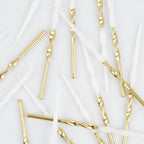 Gold Dipped Twisted Candles (Pack of 16)