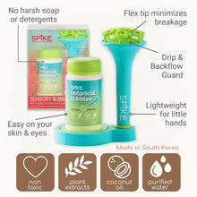 Spike Sensory Bubble Play Skin Happy Botanical Bubbles & Blower
