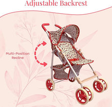 Single  Stroller 2 Handle Swivel Wheel Floral