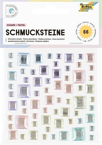 Decorative crystals Square Pastel