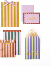 Flat Paper Bags Stripes Glow Up
