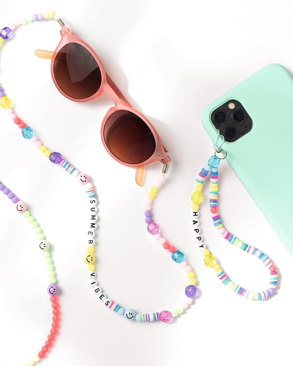 Phone Charms DIY Set Rainbow Smile