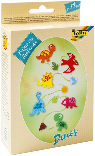 Felt-Sewing-Set garland Dinosaurs