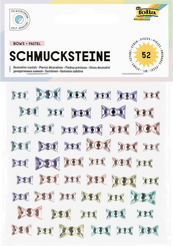 Decorative crystals Bows Pastel