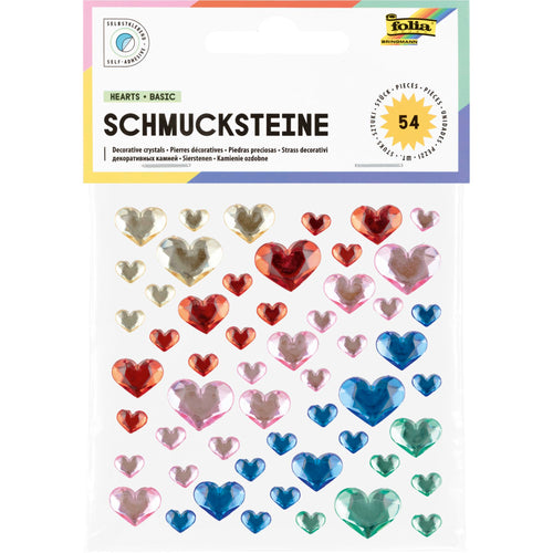 Decorative crystals Hearts Basic