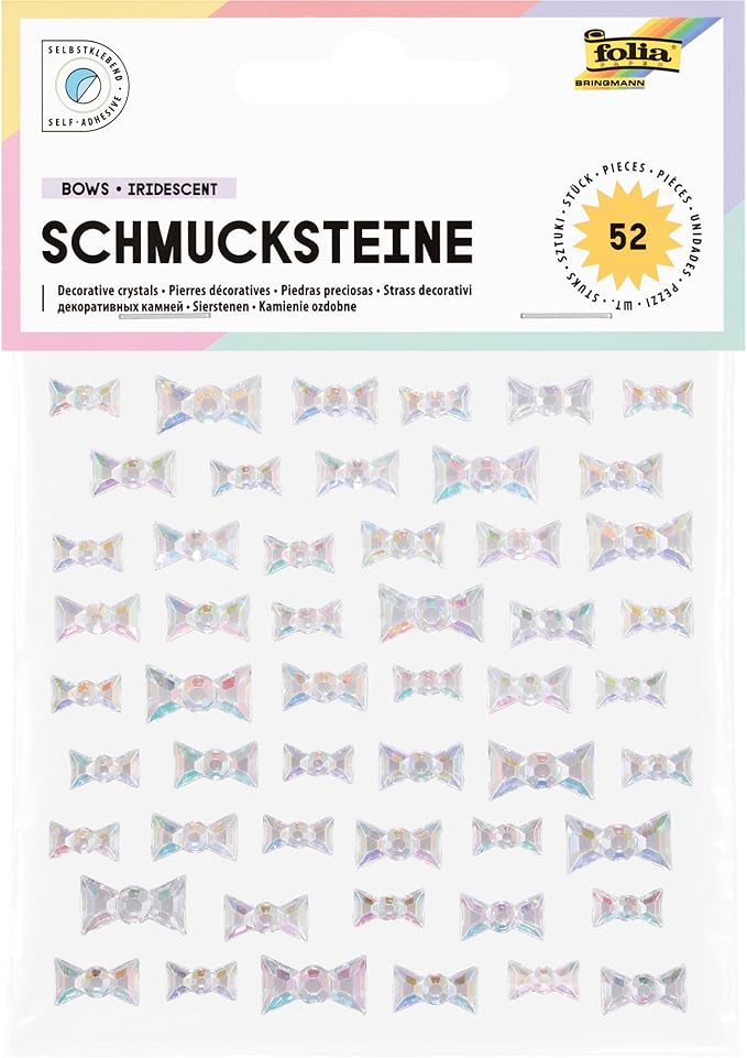 Decorative crystals Bows Iridescent