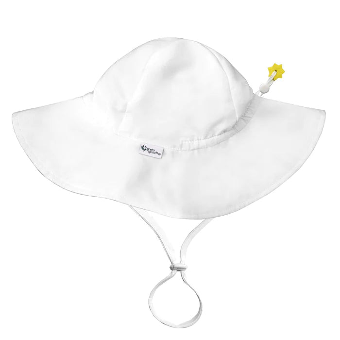 UPF50+ Eco Brim Hat-White-2T-4T