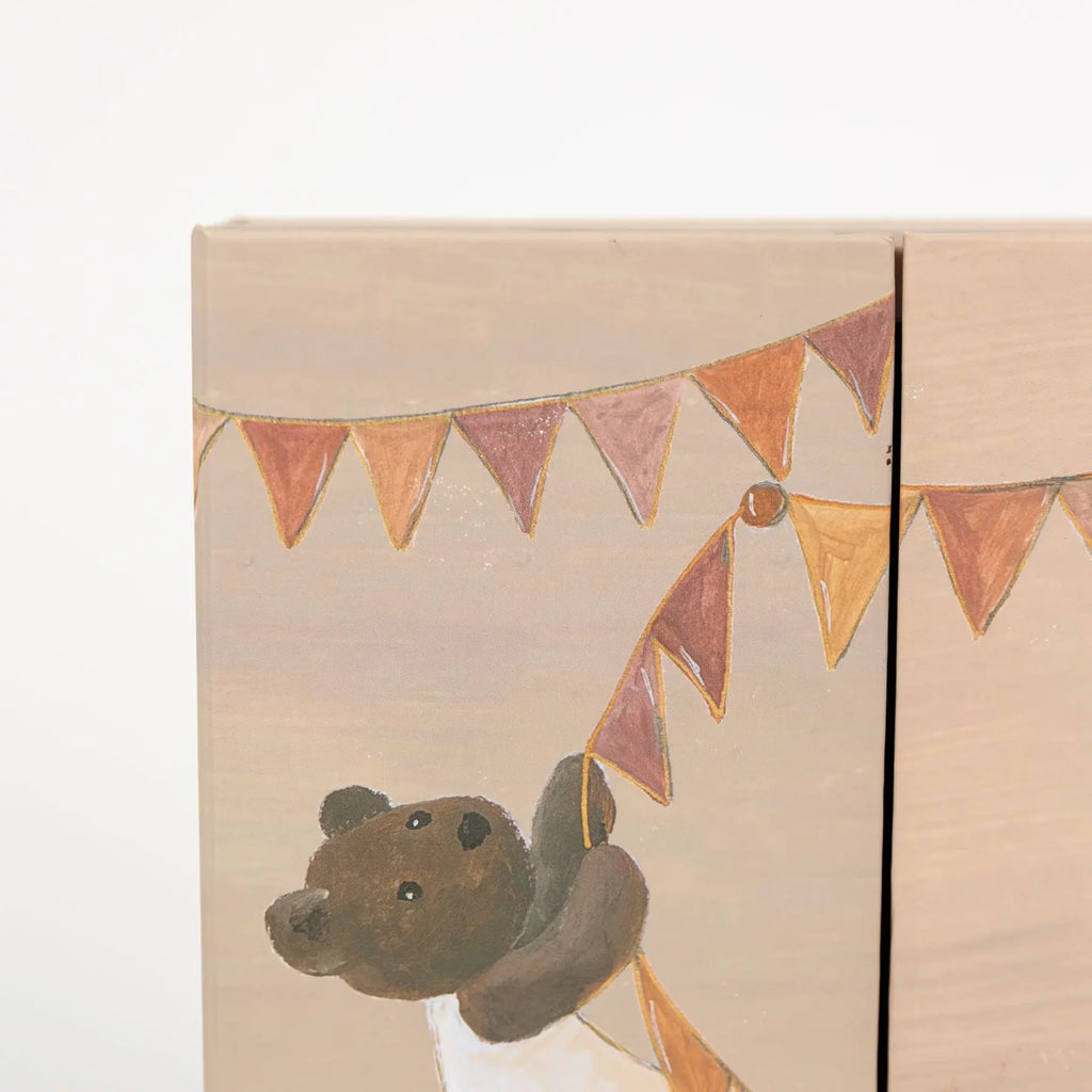 Wooden Wardrobe with Bear