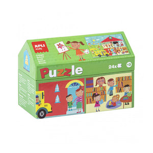 School Puzzle House Box (24 pieces)