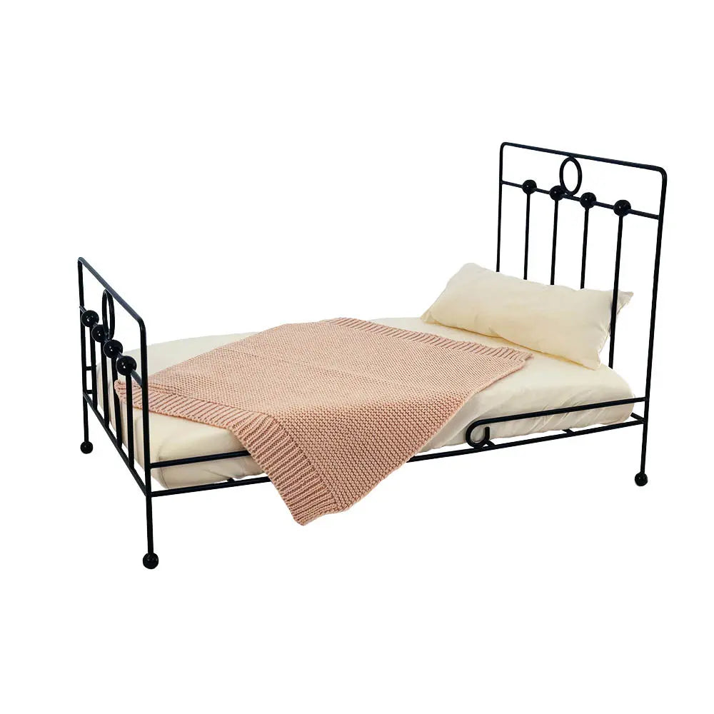 Metal Doll Bed with Bedding