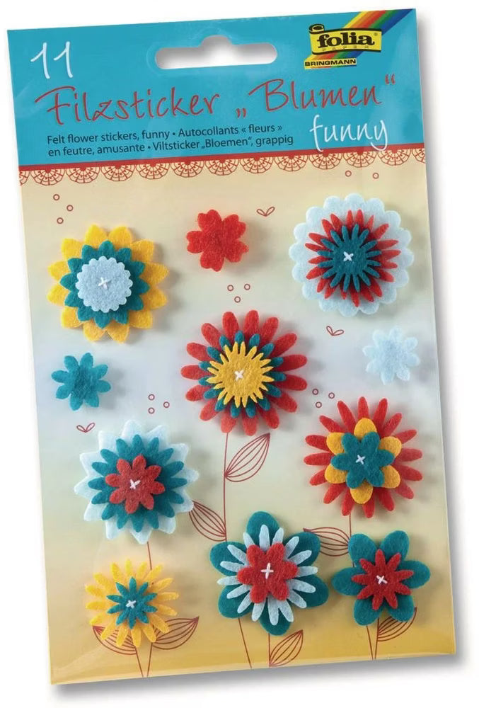 Felt Flower Stickers Funny