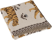 Cotton Knit Baby Blanket with Tigers