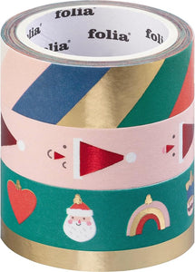 Washi-Tape 4er-Set Hotfoil Merry Jingling