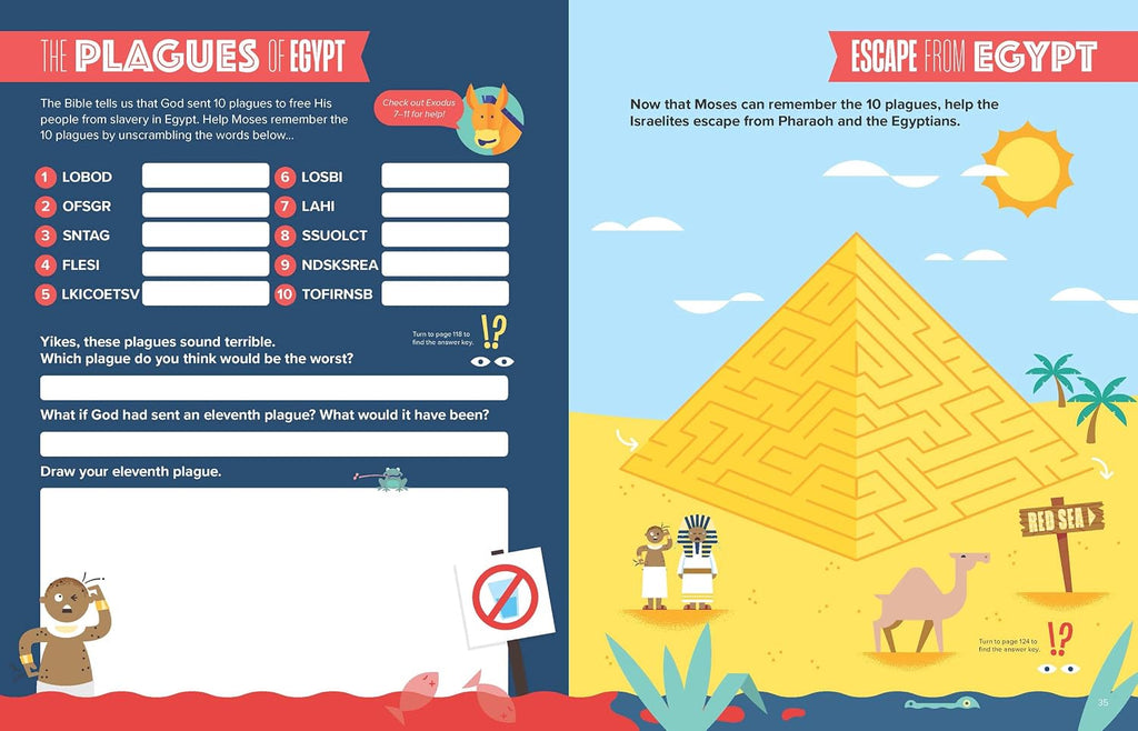 Bible infographics for kids activity book