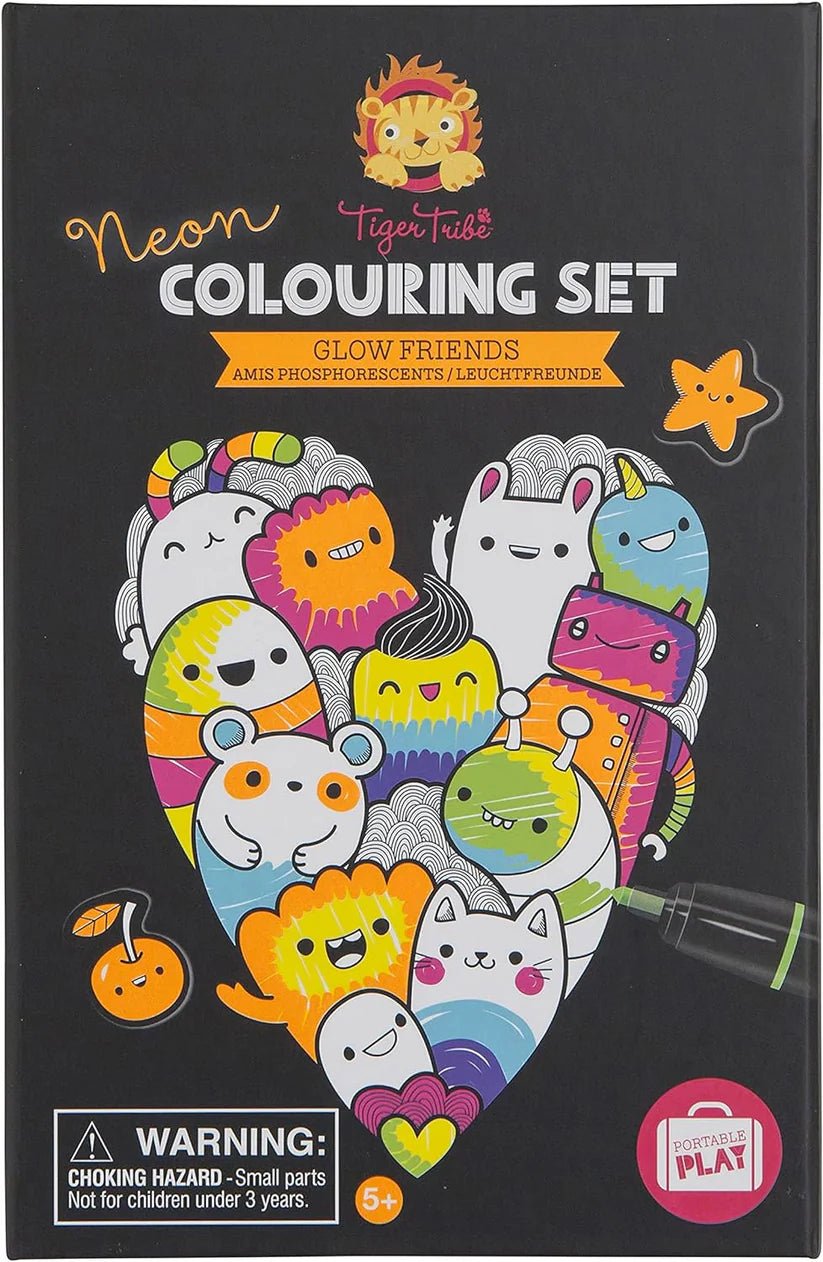Neon Colouring Set - Glow Friends