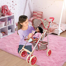 Single  Stroller 2 Handle Swivel Wheel Floral