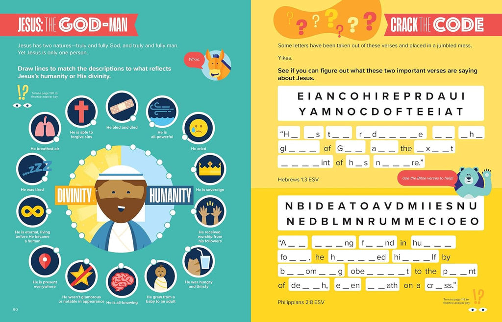 Bible infographics for kids activity book