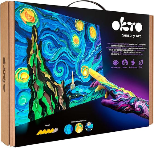 Sensory Art - 3D Clay Painting Kit, Starry Night, Vincent Van Gogh