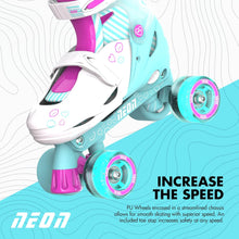 Neon Inline Skates Teal Pink US Big Kid 3-6