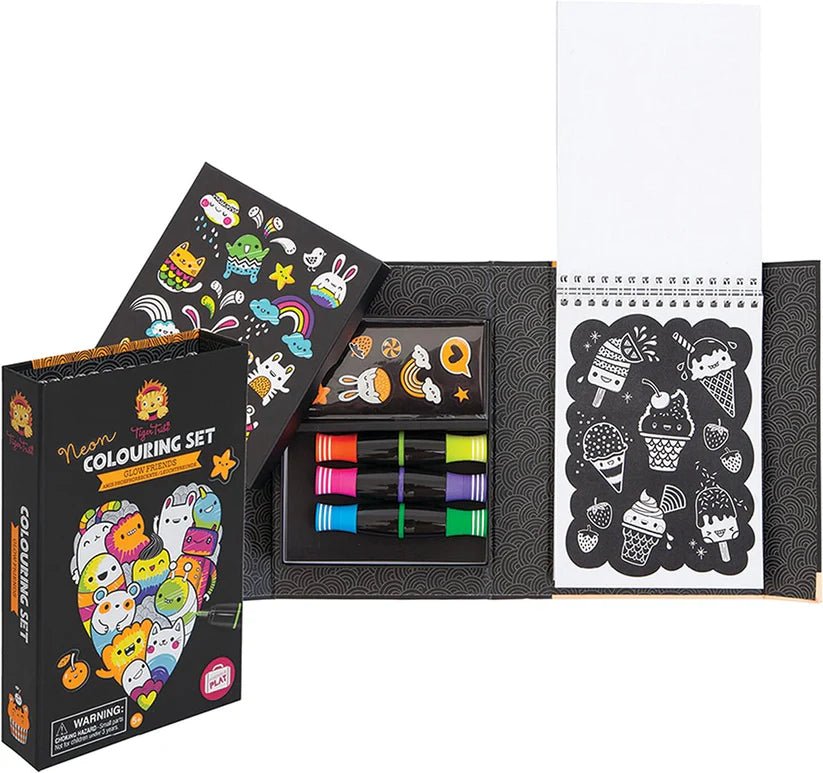 Neon Colouring Set - Glow Friends