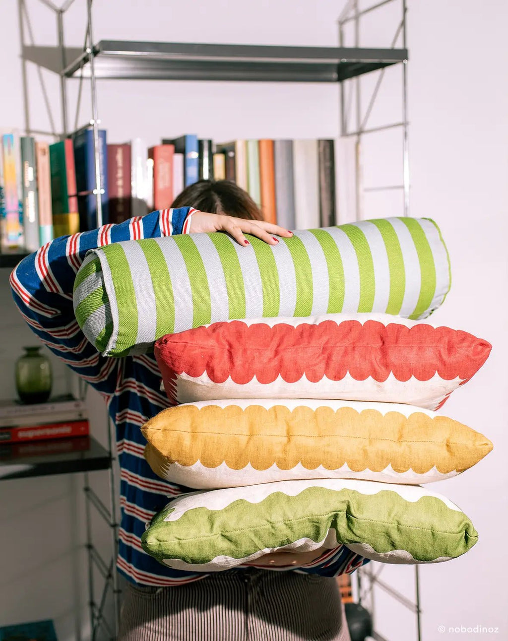 Vibes Rect Cushion Linen Mustard