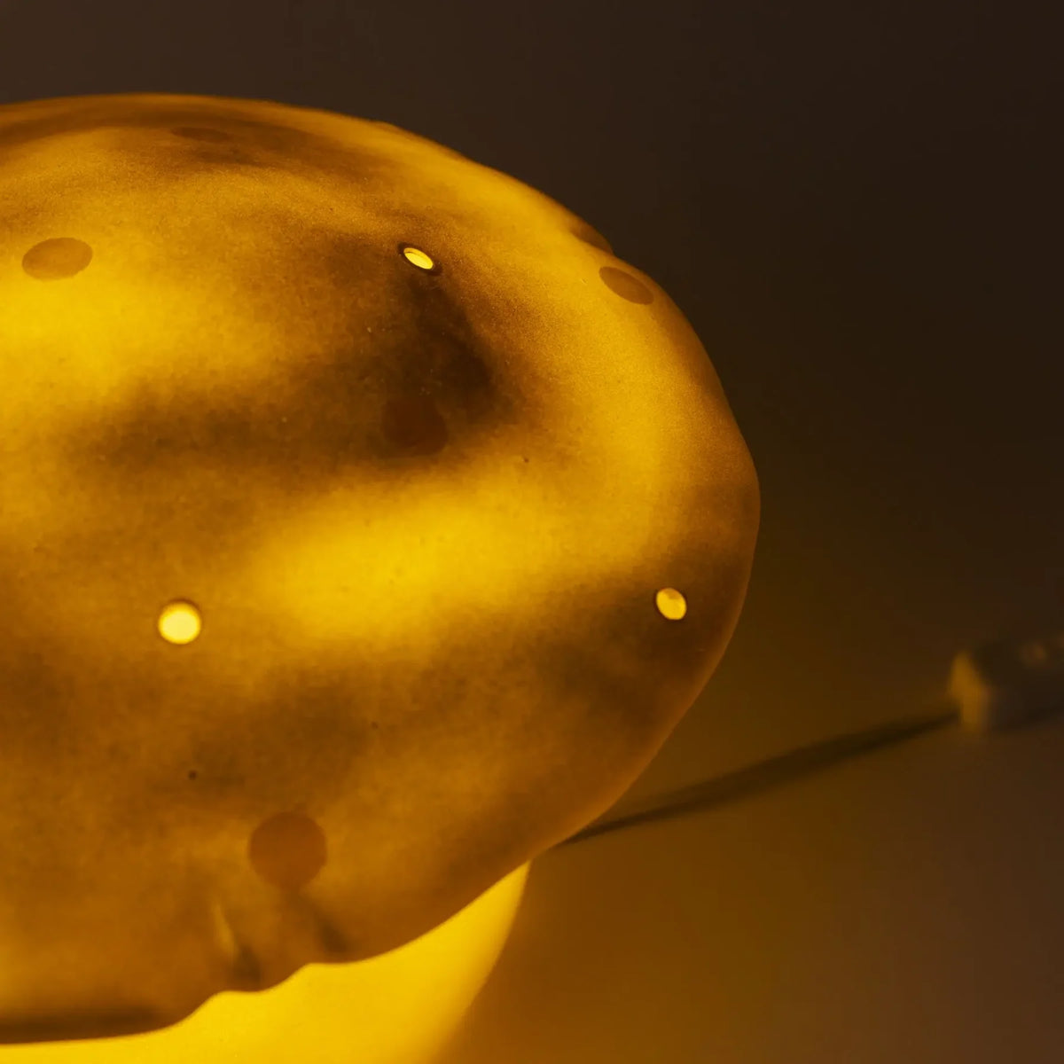 Medium Mushroom Night Lamp, Gold