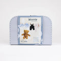 Morris Bear with Clothes in a Case