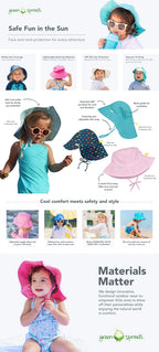 UPF50+ Eco Brim Hat-White-2T-4T