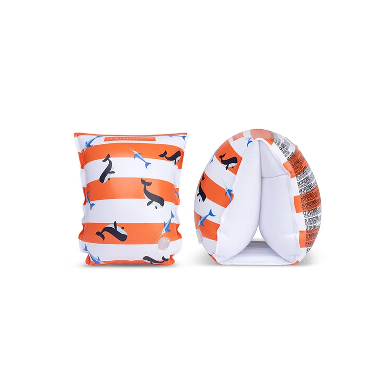 Arm Bands - Red/White - Ocean Stripes - 0/2 Years