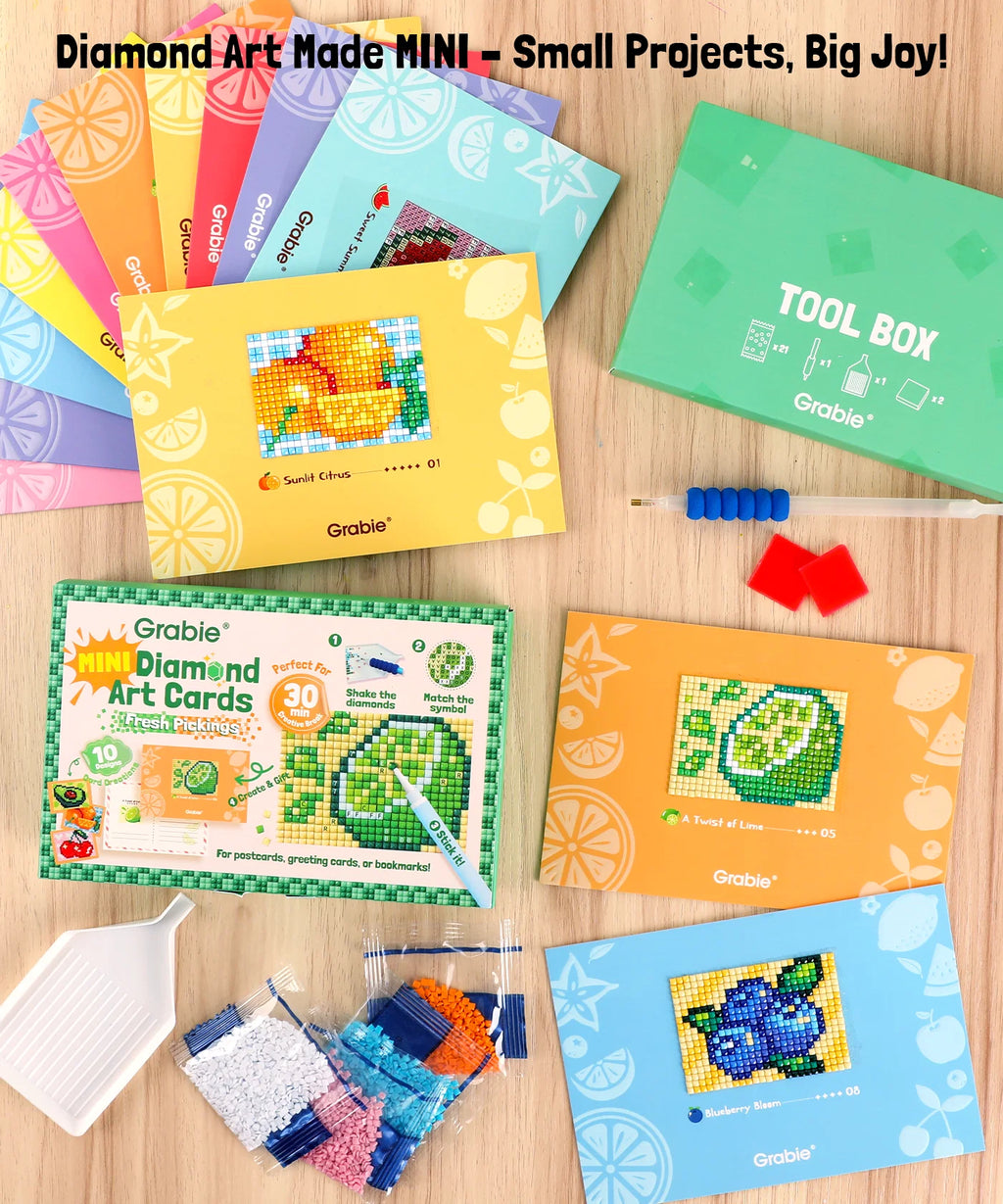 Mini Diamond Art Card Kit-Fresh