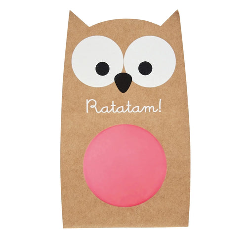 Owl Bouncy Ball Pink