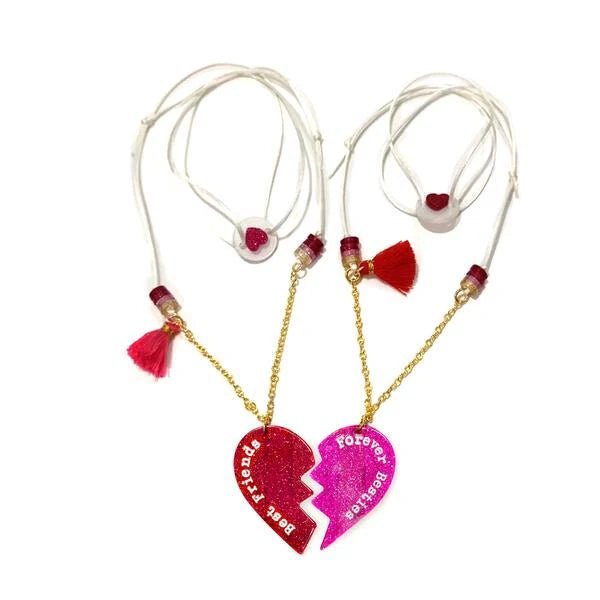 Best Friends+ Forever Besties Hearts Necklace