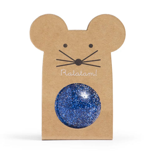 Mouse Glitter Bouncy Ball Blue