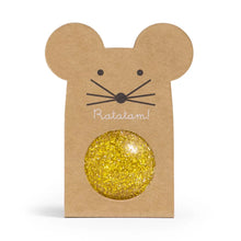 Mouse Glitter Bouncy Ball Gold