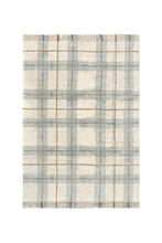 Washable Rug Tartan Blue Sage S