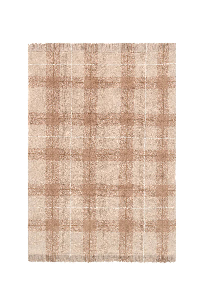 Washable Rug Tartan Rose S