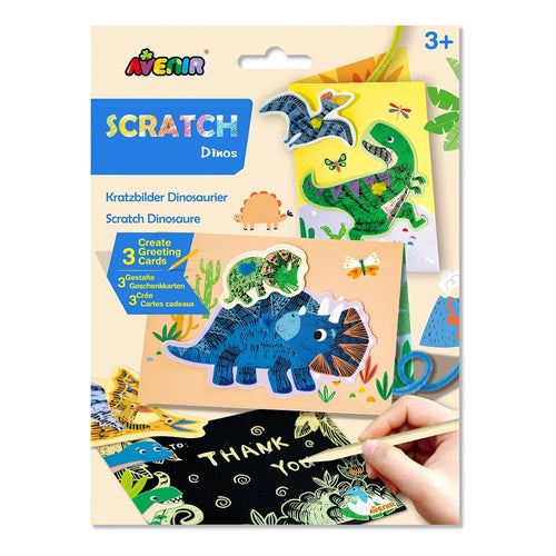 Scratch Greeting Card - Dino