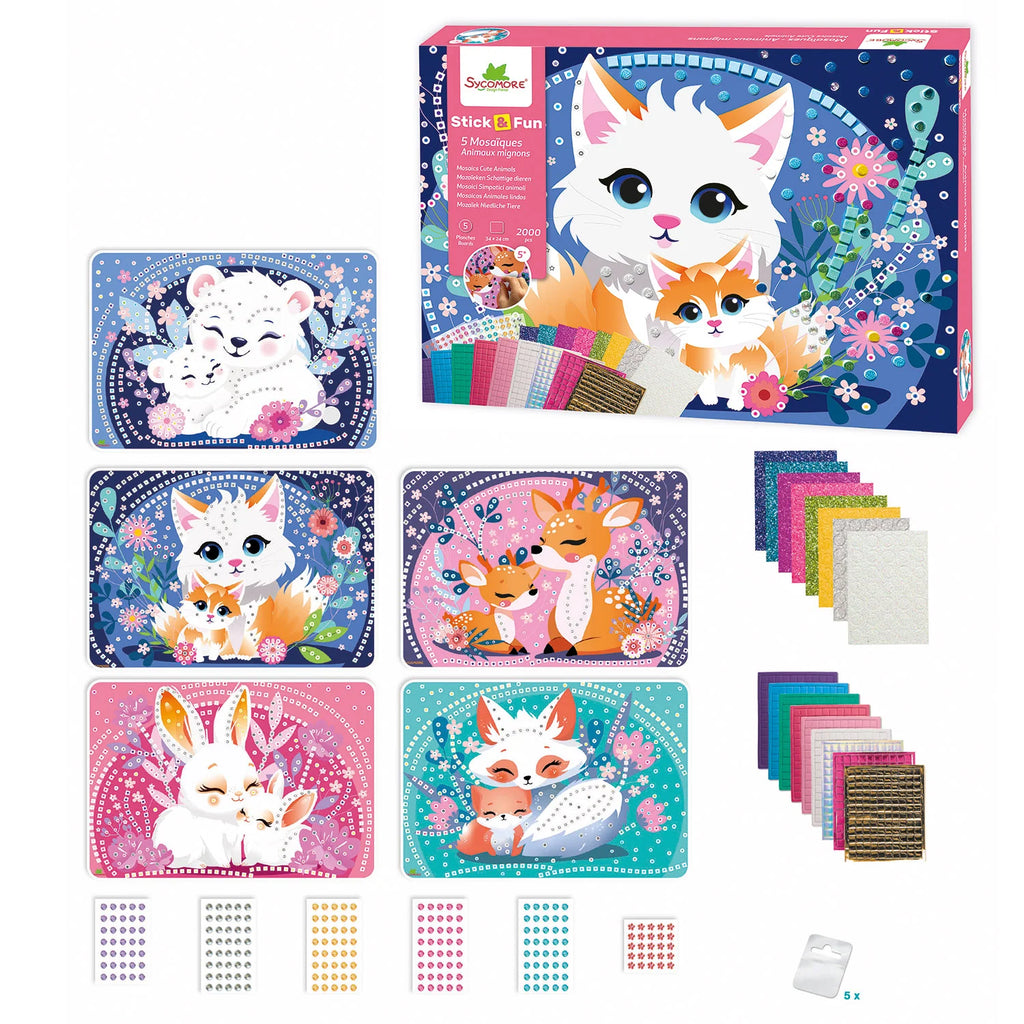 Stick'N Fun - XL Mosaics Cuddly Animals