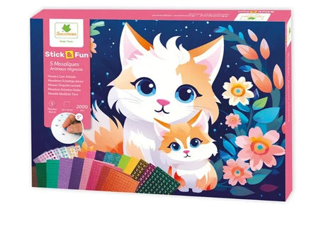 Stick'N Fun - XL Mosaics Cuddly Animals