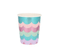 Mermaid Scalloped Fringe Cups (x 8)
