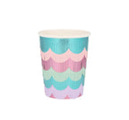 Mermaid Scalloped Fringe Cups (x 8)