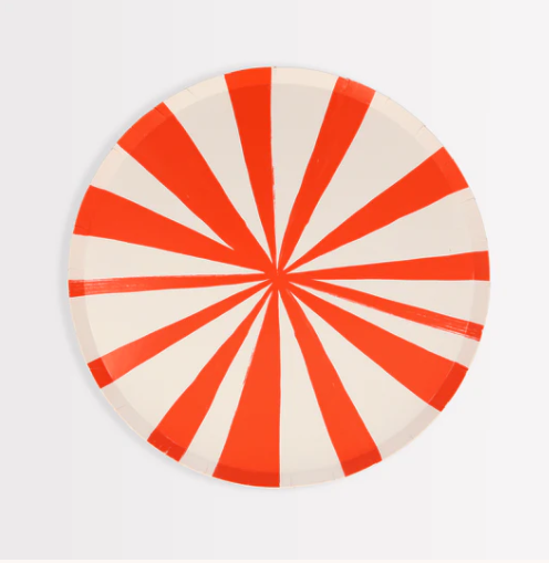 Mixed Stripe Side Plates (x 8)