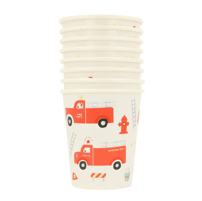 Fire Truck Cups (x 8)