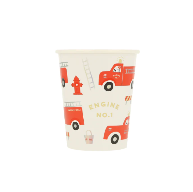 Fire Truck Cups (x 8)