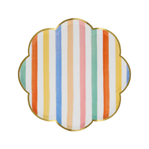 Colorful Pattern Dinner Plates (x 8)