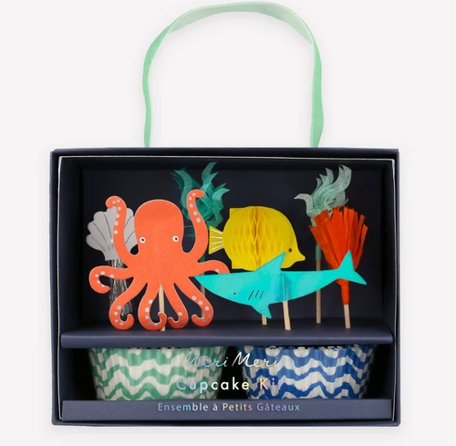 Octopus & Shark Cupcake Kit (x 24 toppers)