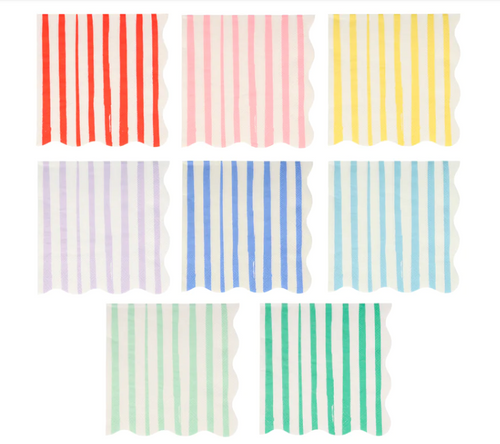 Mixed Stripe Small Napkins (x 16)