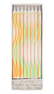 Rainbow Pattern Candles (x 16)